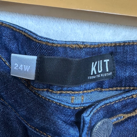 Kut From The Cloth Women's Jeans 24W Blue Reese Ankle Straight Leg High Rise - Picture 8 of 11